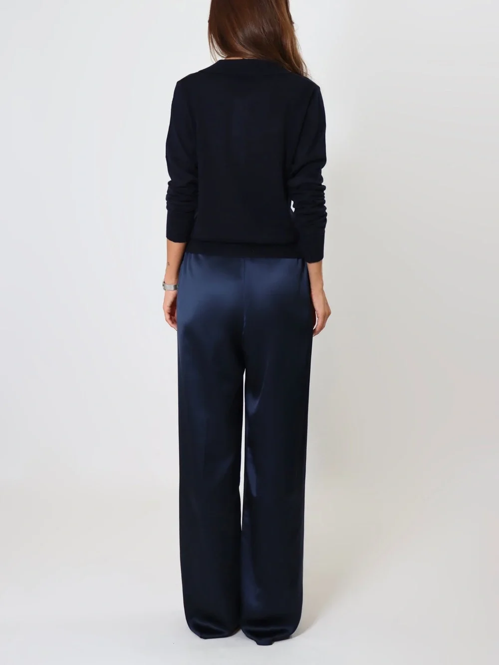 APRIL SEVEN APRIL SATIN PANT - Navy - Picture 2 of 11